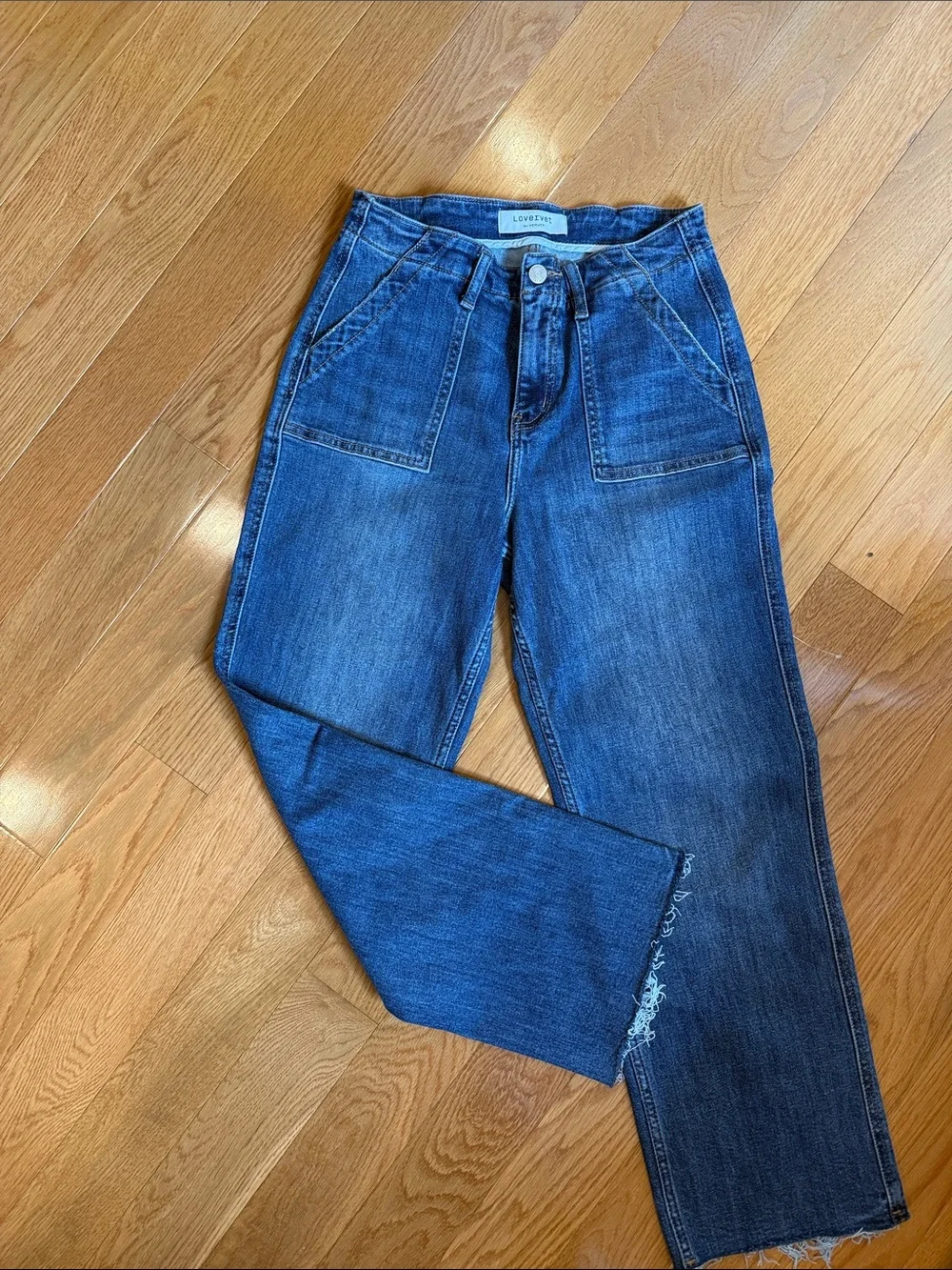 Lovervet Straight-Leg Blue Denim Jeans